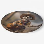 Melodien der Savanna A Meerkat Guitar Serenade, Pappteller (Schrägansicht)
