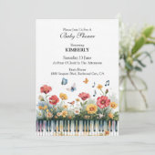 Melodien in Bloom Einladung (Stehend Vorderseite)