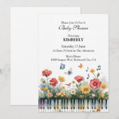 Melodien in Bloom Einladung (Vorne/Hinten)