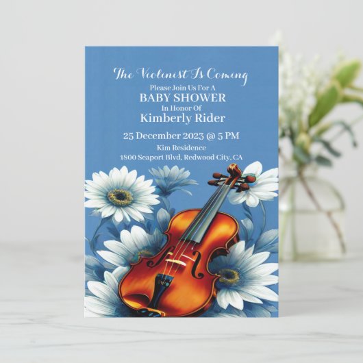 Melodien in Bloom Einladung (Stehend Vorderseite)