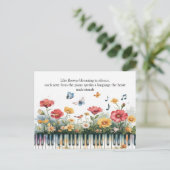Melodien in Bloom Postkarte (Stehend Vorderseite)