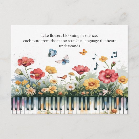 Melodien in Bloom Postkarte (Vorderseite)