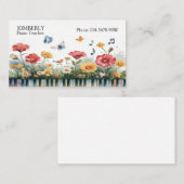 Melodien in Bloom Visitenkarte (Vorne/Hinten)