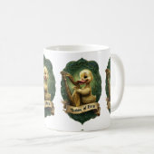 Melodien of the Éire" Celtic Duck Playing a Harp Kaffeetasse (VorderseiteRechts)