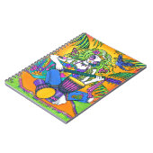 Melodien-Regenbogen-Gitarrehippie-Fee-Notizbuch Notizblock (Linke Seite)