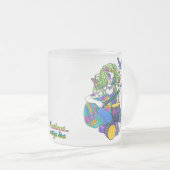 "Melodien-" Regenbogen-Gitarrehippie-feenhafte Mattglastasse (VorderseiteRechts)