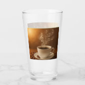 "Melodies in Steam: Musical Coffee Cup Art Mug" Glas (Rückseite)