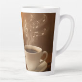 "Melodies in Steam: Musical Coffee Cup Art Mug" Milchtasse (Rechts)
