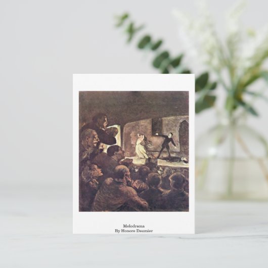 Melodrama von Honore Daumier Postkarte (Stehend Vorderseite)