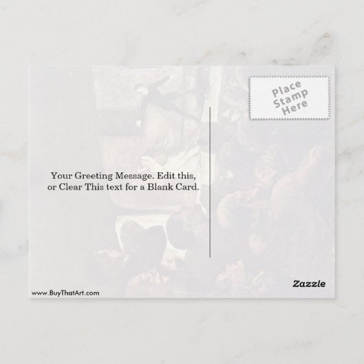 Melodrama von Honore Daumier Postkarte (Rückseite)