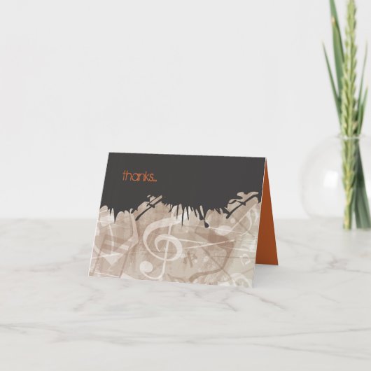 MELODY der TORAH Bar Bat Mitzvah Danke Karte (Vorderseite)