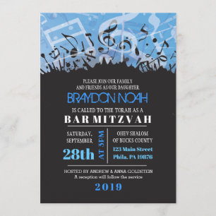 MELODY der TORAH Bar Bat Mitzvah Einladung