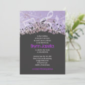 MELODY der TORAH Bar Bat Mitzvah Einladung (Stehend Vorderseite)