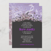 MELODY der TORAH Bar Bat Mitzvah Einladung (Vorne/Hinten)