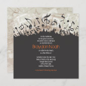 MELODY der TORAH Bar Bat Mitzvah Einladung (Vorne/Hinten)