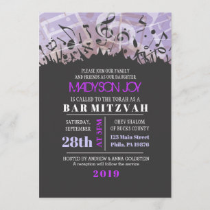 MELODY der TORAH Bar Bat Mitzvah Einladung