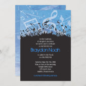 MELODY der TORAH Bar Bat Mitzvah Einladung (Vorne/Hinten)