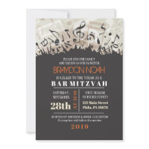 MELODY der TORAH Bar Bat Mitzvah Einladung