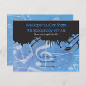 MELODY der TORAH Bar Bat Mitzvah Reply Card RSVP Karte (Vorne/Hinten)