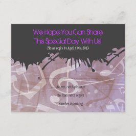 MELODY der TORAH Bar Bat Mitzvah Reply Card RSVP Karte