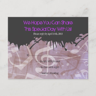 MELODY der TORAH Bar Bat Mitzvah Reply Card RSVP Karte