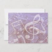 MELODY der TORAH Bar Bat Mitzvah Reply Card RSVP Karte (Rückseite)