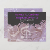 MELODY der TORAH Bar Bat Mitzvah Reply Card RSVP Karte (Vorne/Hinten)