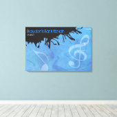 MELODY des TORAH-Bar Bar Mitzvah Sign-In Board Leinwanddruck (Insitu (Holzboden))