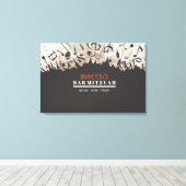 MELODY DES TORAH Bar Bat Mitzvah Sign in Board Leinwanddruck (Insitu (Holzboden))