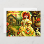 MELODY ~ HAPPY EASTER BUNNY GREETING ~ FEIERTAGSPOSTKARTE (Vorne/Hinten)