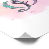 Melody in Line & Color treble clef poster (Ecke)