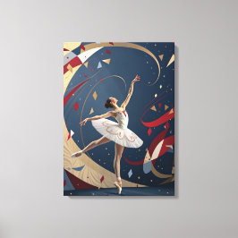 Melody in Motion Abstract Ballerina  Leinwanddruck