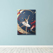 Melody in Motion Abstract Ballerina  Leinwanddruck (Insitu (Holzboden))
