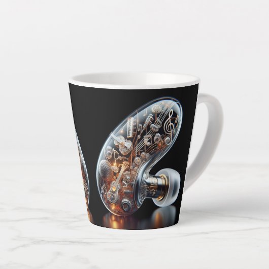 Melody in Motion Latte Tasse - Surreal Music Lover (Rechte Ecke)