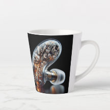 Melody in Motion Latte Tasse - Surreal Music Lover