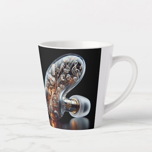 Melody in Motion Latte Tasse - Surreal Music Lover (Rechts)