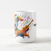 Melody Mutt" T-Shirt - Whimsical Musical Dog Desig Kaffeetasse (Mittel)