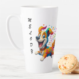 "Melody Mutt" T-Shirt - Whimsicaler Musikalischer Milchtasse