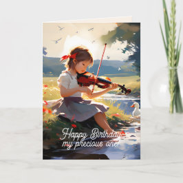 MELODY OF LOVE YOUNG GIRL BIRTHDAY CARD DANKESKARTE