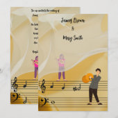 Melody of Us wedding Einladung (Vorne/Hinten)