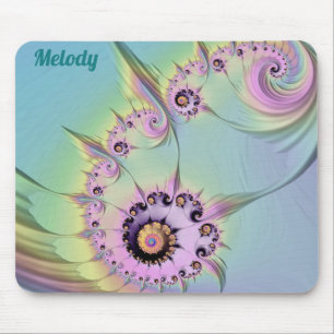 ~ MELODY ~ Personalisiertes 3D-Pastell-Fraktal Des Mousepad
