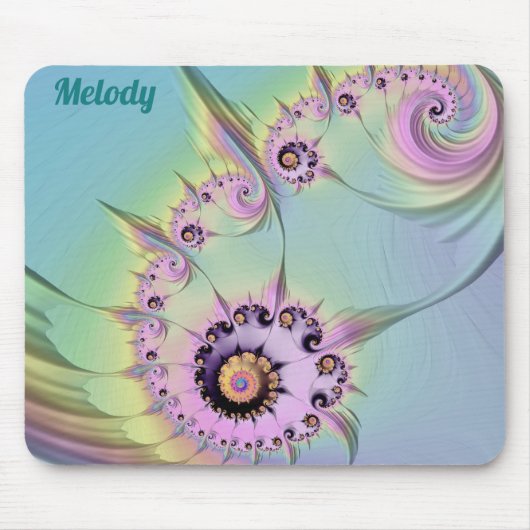 ~ MELODY ~ Personalisiertes 3D-Pastell-Fraktal Des Mousepad (Vorne)