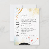 Melody Poetic Watercolor Details Card RSVP Karte (Vorderseite)