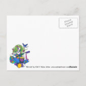 "Melody" Rainbow Guitar Hippie Fairy Postcard Postkarte (Rückseite)