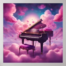 Melody unter rosa Wolken Poster