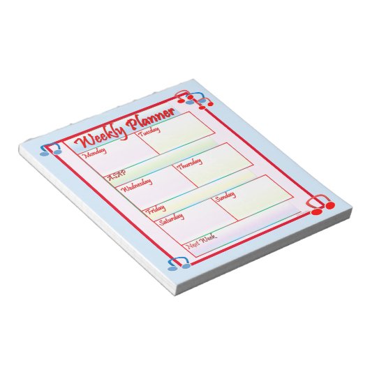 Melody Weekly Planner Notepad Notizblock (angewinkelt)