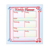 Melody Weekly Planner Notepad Notizblock (Vorderseite)