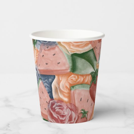 Melon Birthday - Sommervibes Pappbecher (Rückseite)