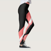 Melon Black Color Block Frauenfarben Leggings (Rechts)