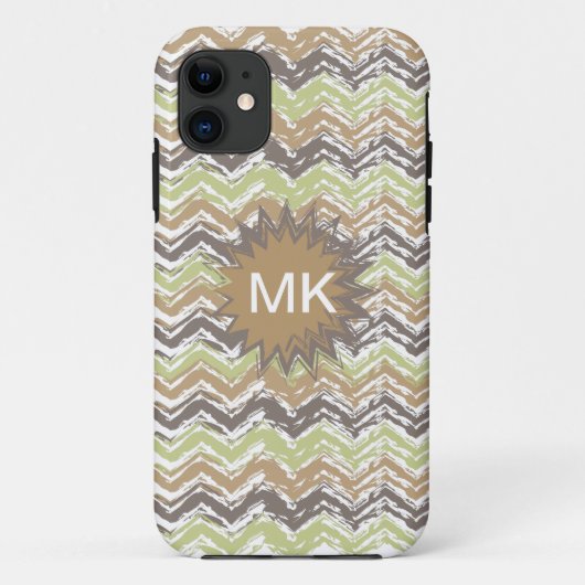 Melon Brandy Scribble ZigZag Muster Case-Mate iPhone Hülle (Rückseite)